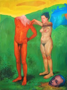 Giorgio Pignotti, Tre principi per la definizione di una natura. Olio su lino, 2018