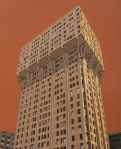 Mauro Reggio, Torre Velasca. Olio su tela, 2018