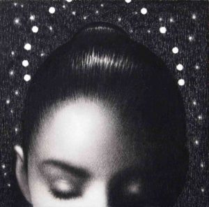 Omar Galliani, Berenice. Matita su tavola, 2017