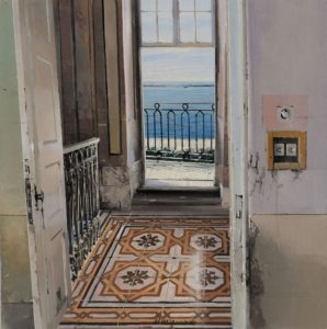 Matteo Massagrande- Viaggio in Dalmazia. Pittura su tavola 30x30 cm 2017